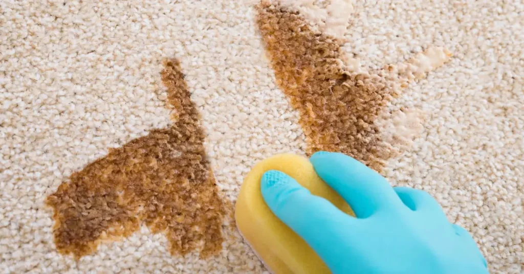 استفاده از مواد شوینده لکه زدایی فرش